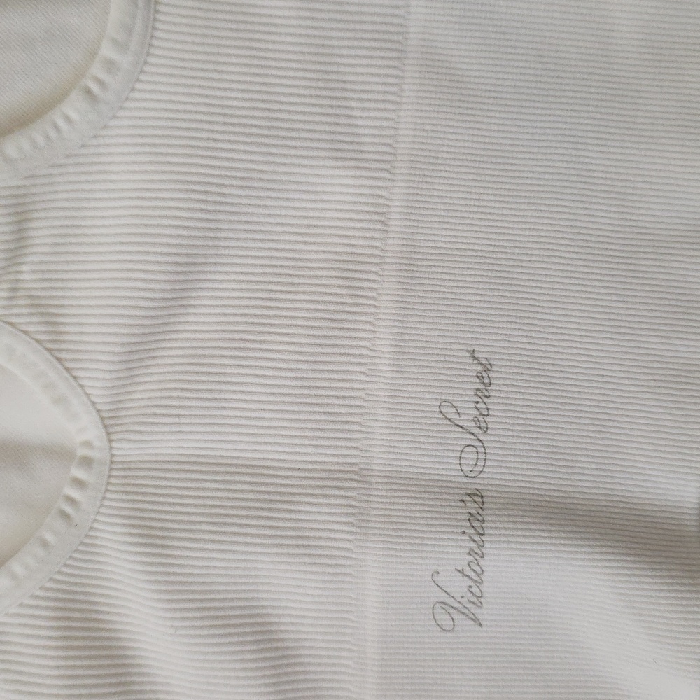 Victoria's Secret Set of Three Ribbed Sports Bras - Black, White, and Olive - Picture 4 of 4